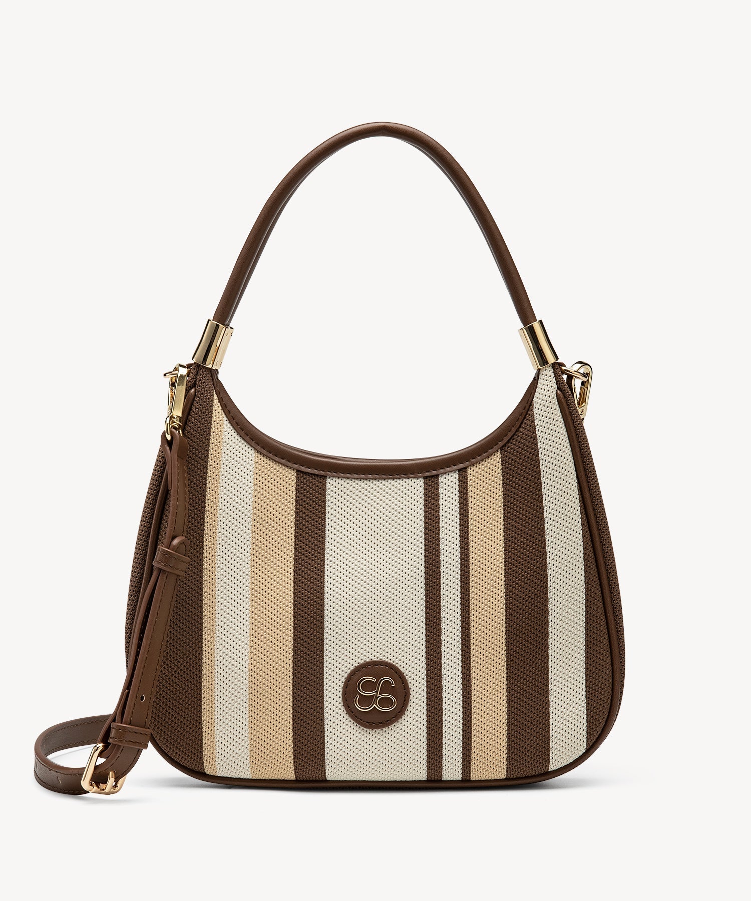 2 Pcs Set Top Handle Medium Bags - Brown / F