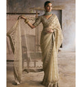 Mint Organza Dabka And Gota Work Sari Set By KYNAH, Luxury Indian Fashion & Bridal Wear
