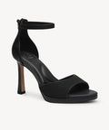 SleekRise Strapped Platform Heeled Sandal - Black / US 8 | EU 39 | UK 6