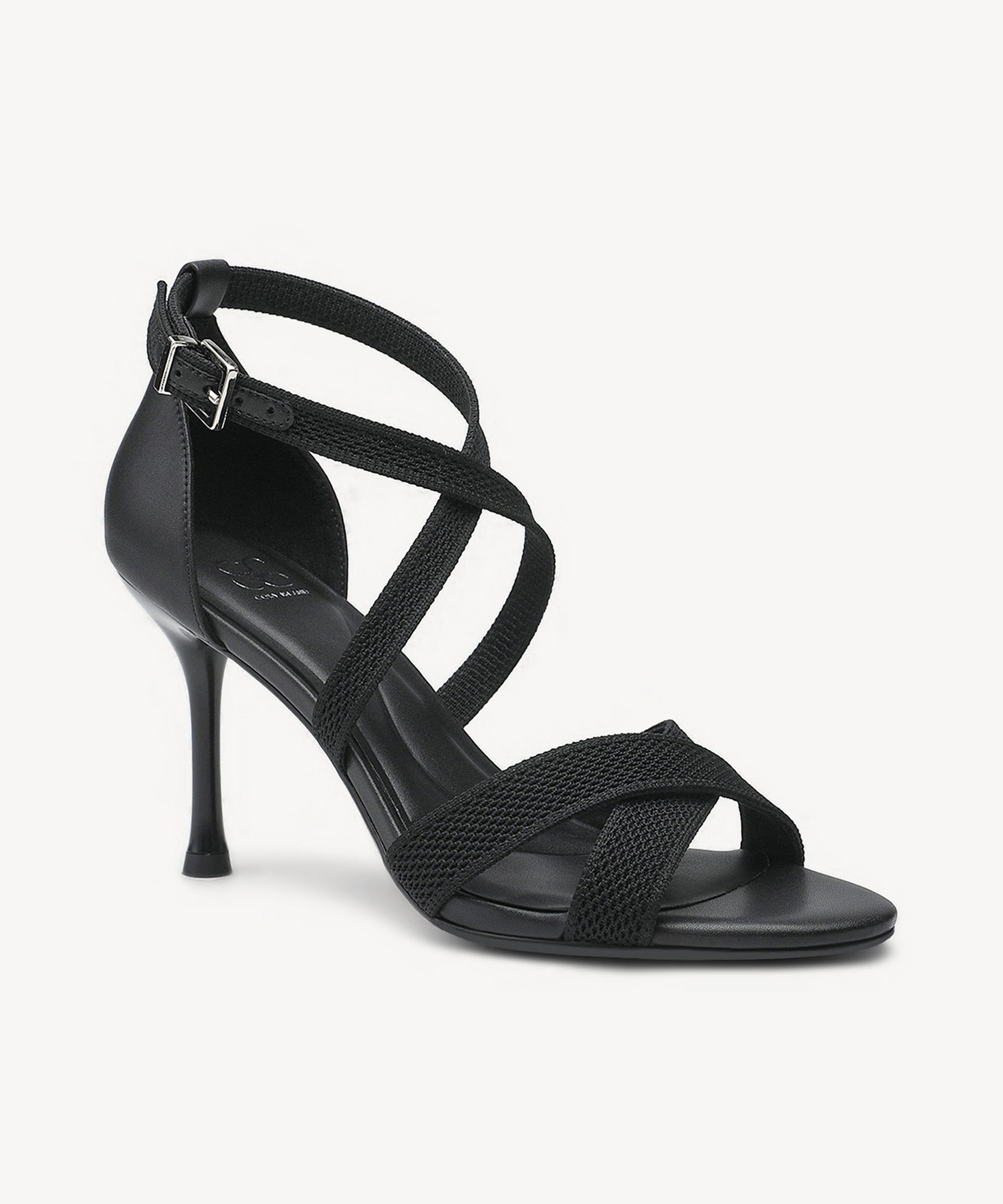 GalaWrap Crisscross Stiletto Heeled Sandal - Black / US 6.5 | EU 37 | UK 4.5