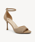 Minimalist Ankle Strap Heeled Sandal - Apricot / US 6.5 | EU 37 | UK 4.5