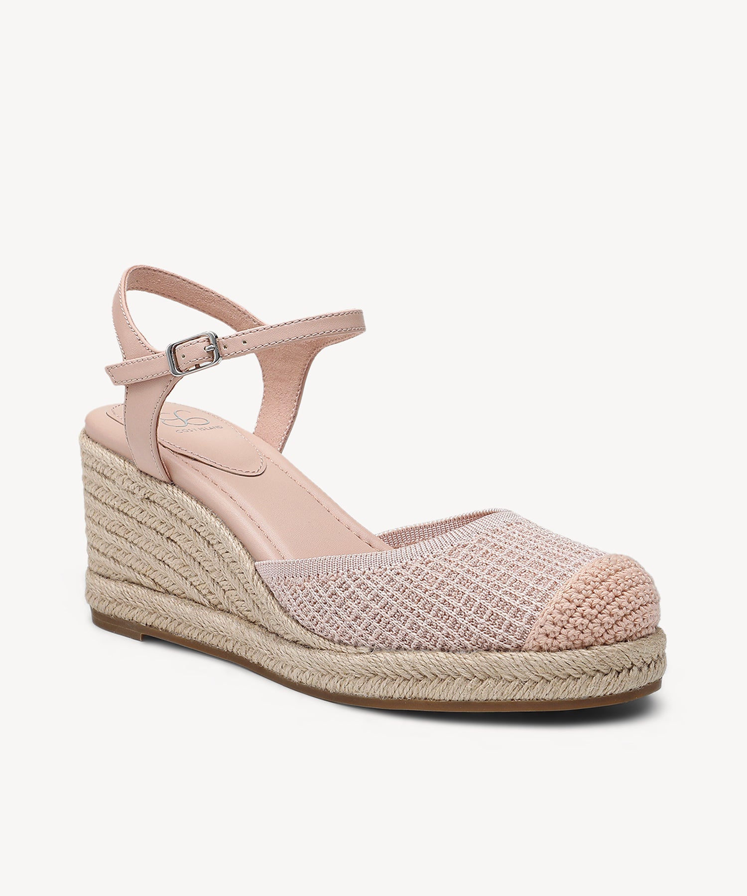 CoastLoft Closed-Toe Espadrille Wedge Sandal - Pink / US 10 | EU 41.5 | UK 8