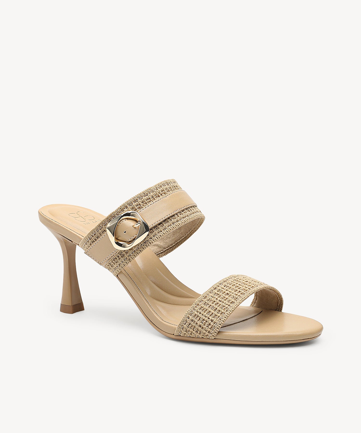 GildGlide Buckle Stiletto Double Strap Sandal - Apricot / US 8.5 | EU 39.5 | UK 6.5