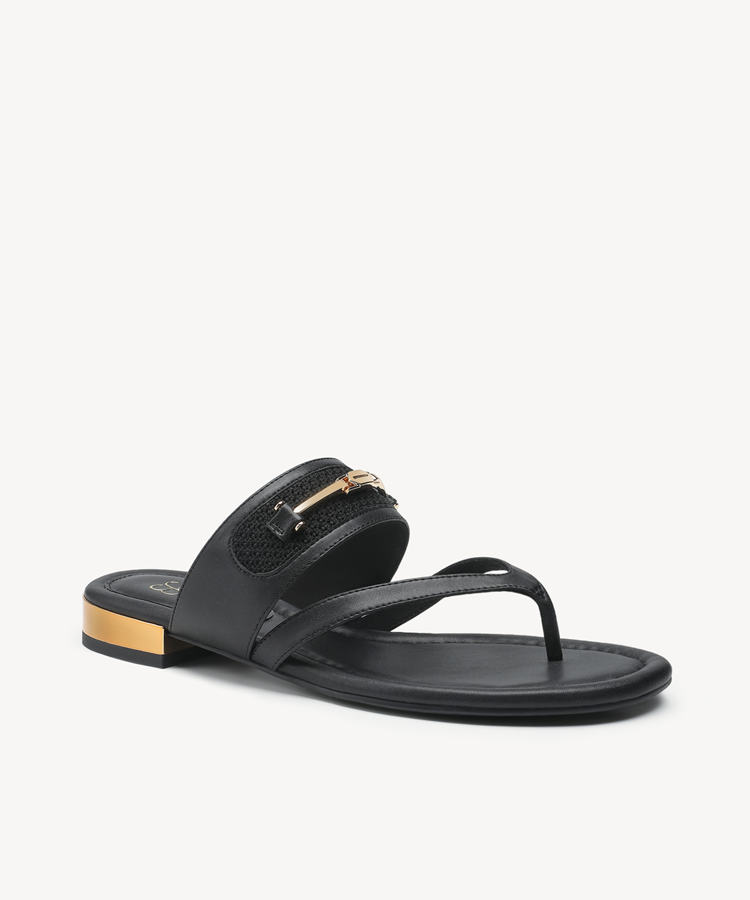 VillaStroll Toe-Post Flat Sandal - Black / US 8.5 | EU 39.5 | UK 6.5