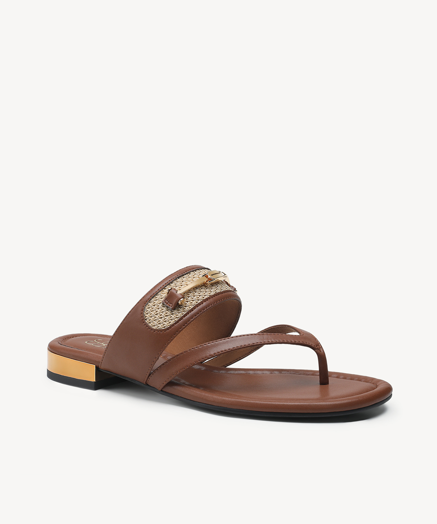 VillaStroll Toe-Post Flat Sandal - Brown / US 6.5 | EU 37 | UK 4.5