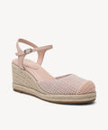 CoastLoft Closed-Toe Espadrille Wedge Sandal - Pink / US 6 | EU 36.5 | UK 4