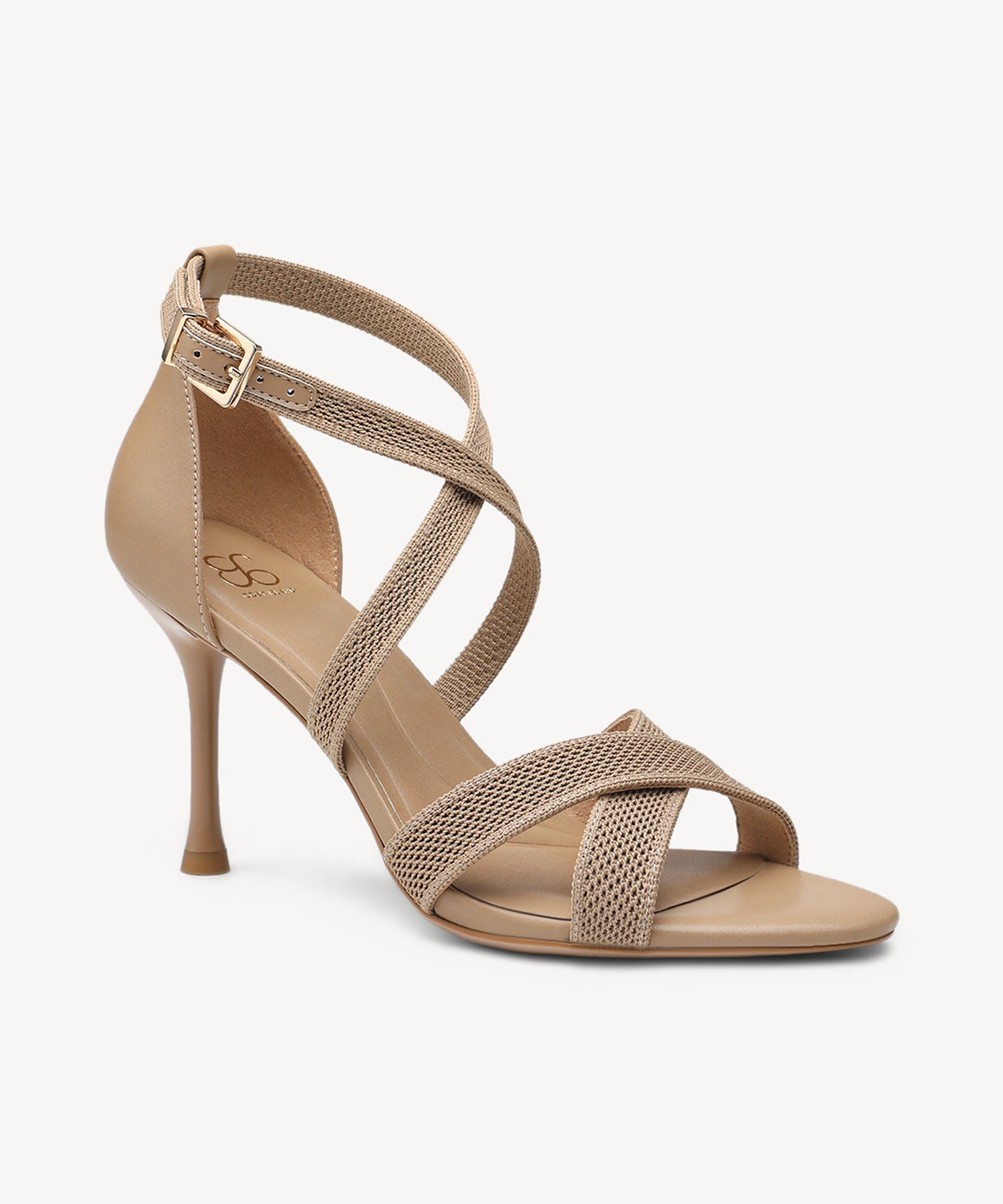 GalaWrap Crisscross Stiletto Heeled Sandal - Apricot / US 8.5 | EU 39.5 | UK 6.5