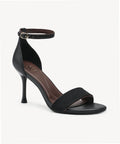 VibeStrap Single-Band Round Toe Heeled Sandal - Black / US 7 | EU 37.5 | UK 5