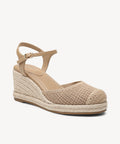 CoastLoft Closed-Toe Espadrille Wedge Sandal - Apricot / US 8 | EU 39 | UK 6