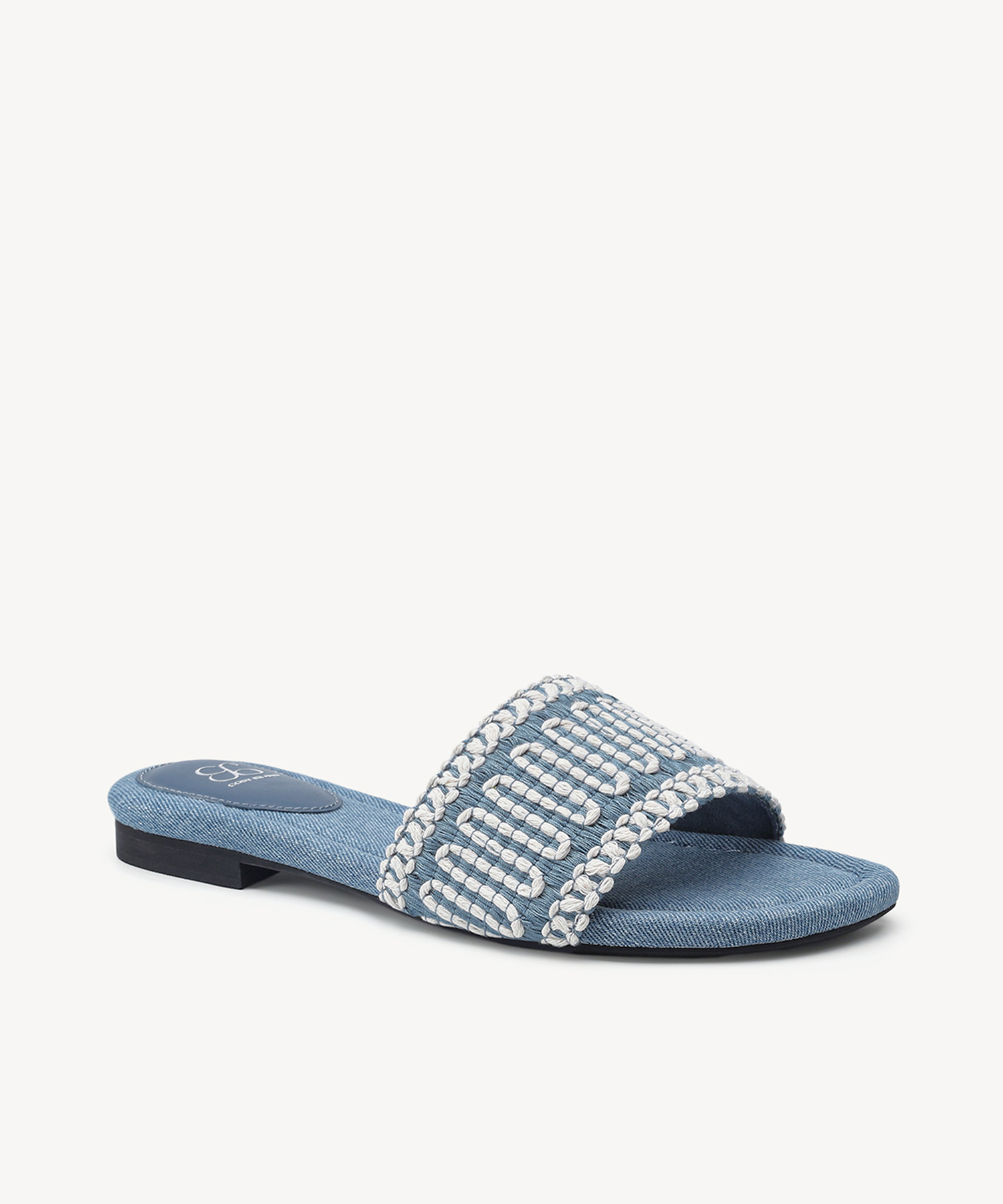 OasisSlide Soft Knit Open Toe Flat Sandal - Blue / US 9 | EU 40 | UK 7