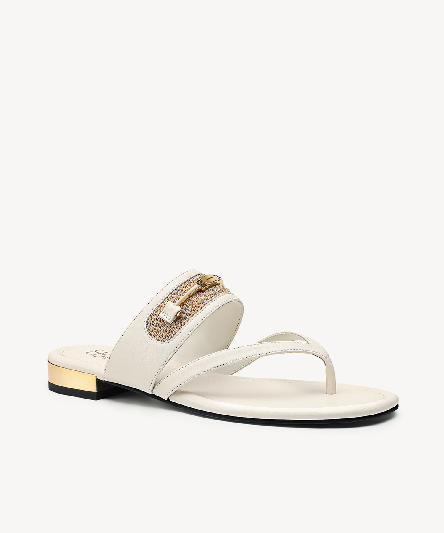 VillaStroll Toe-Post Flat Sandal - Cream / US 7.5 | EU 38 | UK 5.5