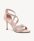 GalaWrap Crisscross Stiletto Heeled Sandal - Pink / US 8 | EU 39 | UK 6