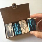 Egyptian iconography rubber stamps from the book of the death