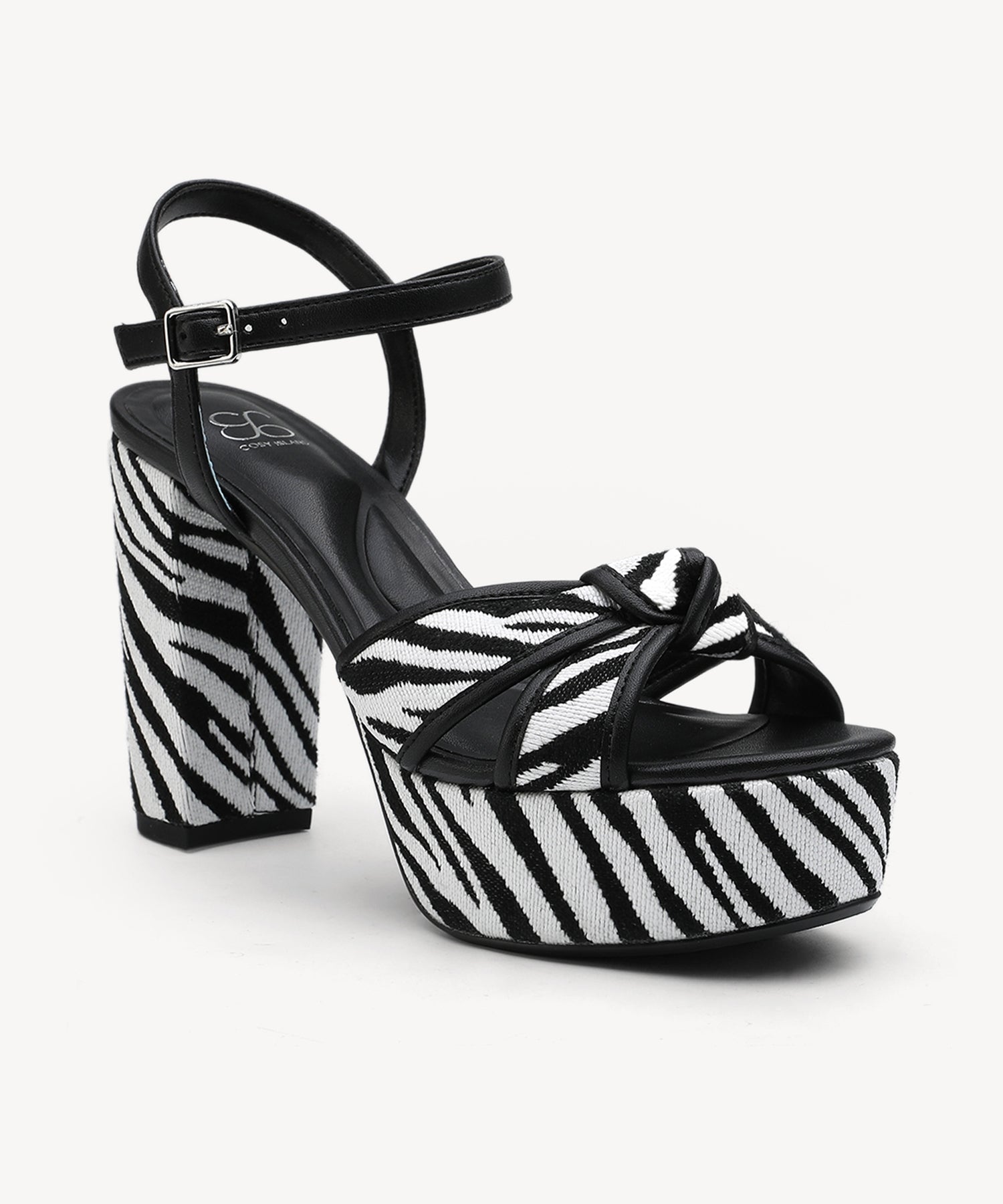 Elegance Raffia Platform Sandal - Zebra Pattern / US 10 | EU 41.5 | UK 8