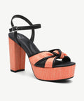 Elegance Raffia Platform Sandal - Orange / US 5 | EU 35 | UK 3