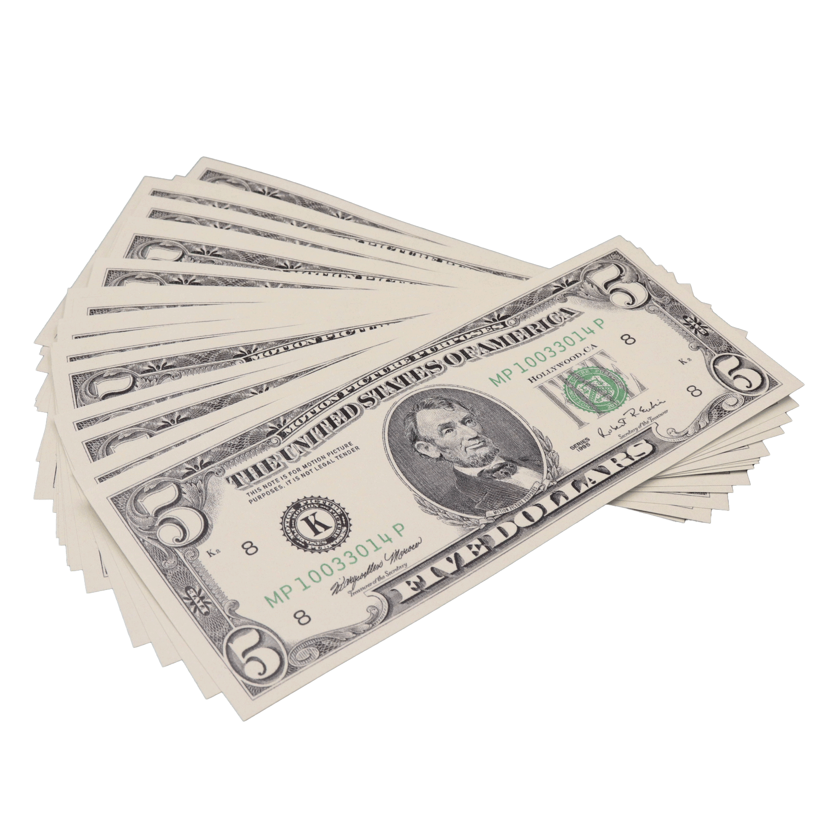 $5 1990 Series Bills By Prop Money Inc.