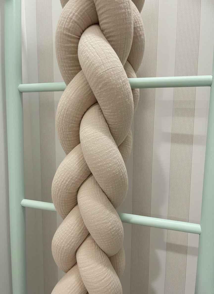 Trenza Bebé para cuna cama artesanal a medida - Protección y estilo para tu bebé