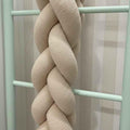 Braided Cot Protector 210cm BEIGE Muslin