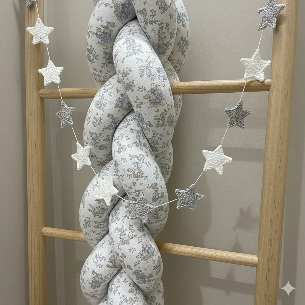 Trenza Bebé para cuna cama artesanal a medida - Protección y estilo para tu bebé