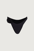Rosette 90s Bottom (Faux Suede Black/Black)