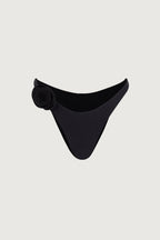 Rosette 90s Bottom (Faux Suede Black/Black)