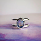 Anillo Doble Hilo Luna Arcoíris