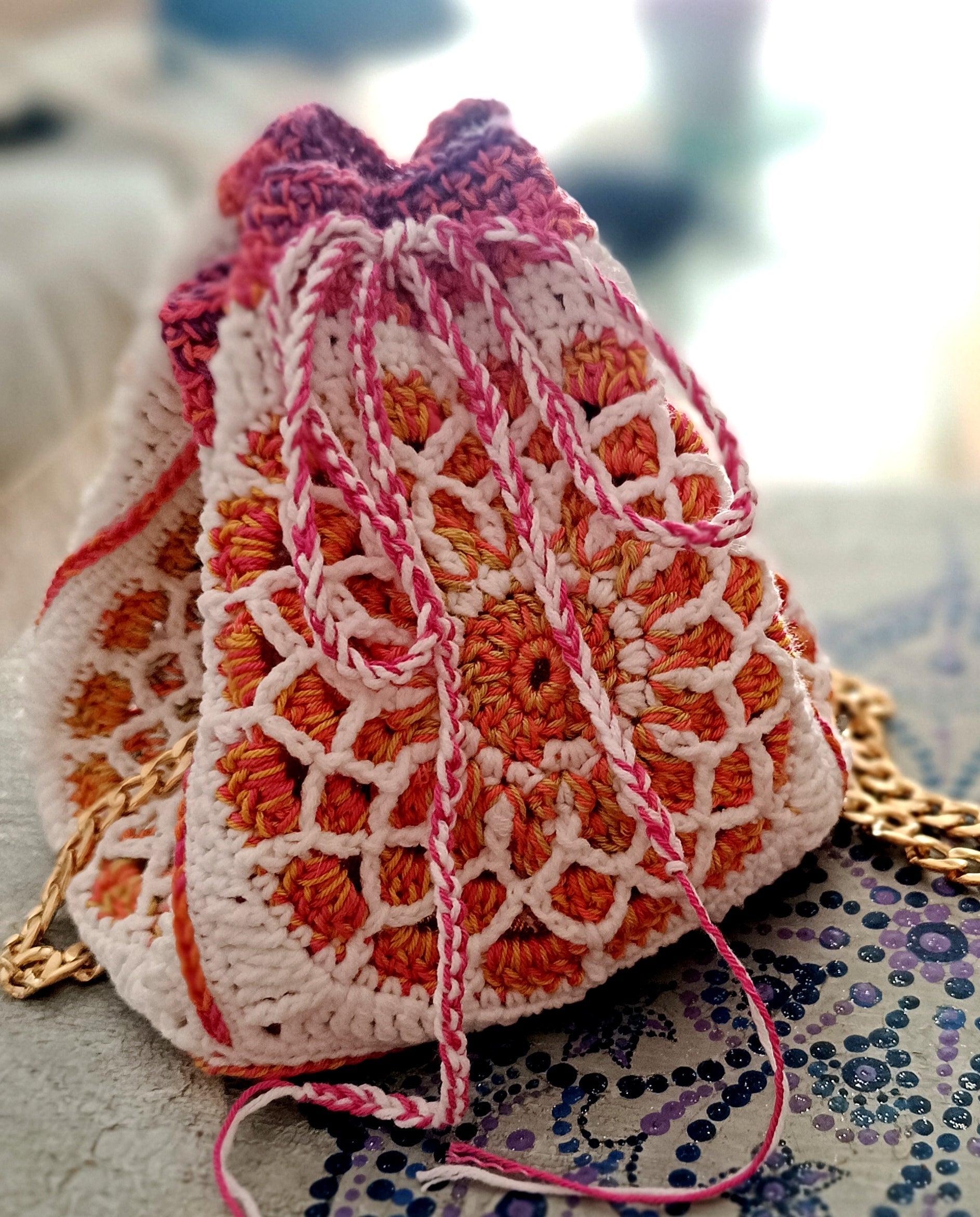 Bolsito mandala a crochet