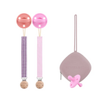 Kit Nenina & Co Rosa pálido + Rosa| 2 Chupetes + 2 Chupeteros + Guardachupete