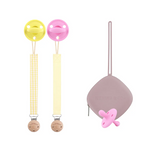 Kit Nenina & Co Rosa pálido + Rosa| 2 Chupetes + 2 Chupeteros + Guardachupete