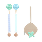 Kit Nenina & Co Rosa pálido + Rosa| 2 Chupetes + 2 Chupeteros + Guardachupete