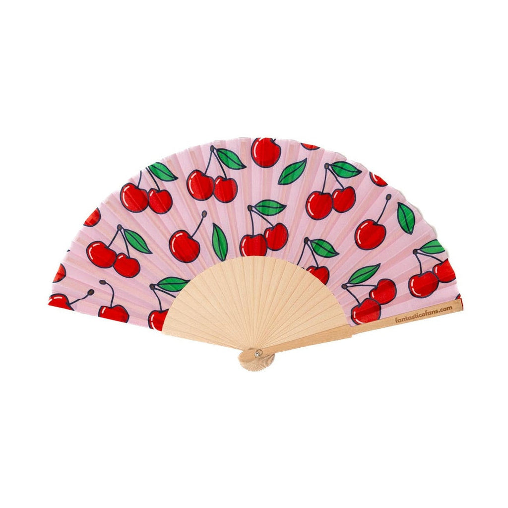 Cherries 23cm fan Pink