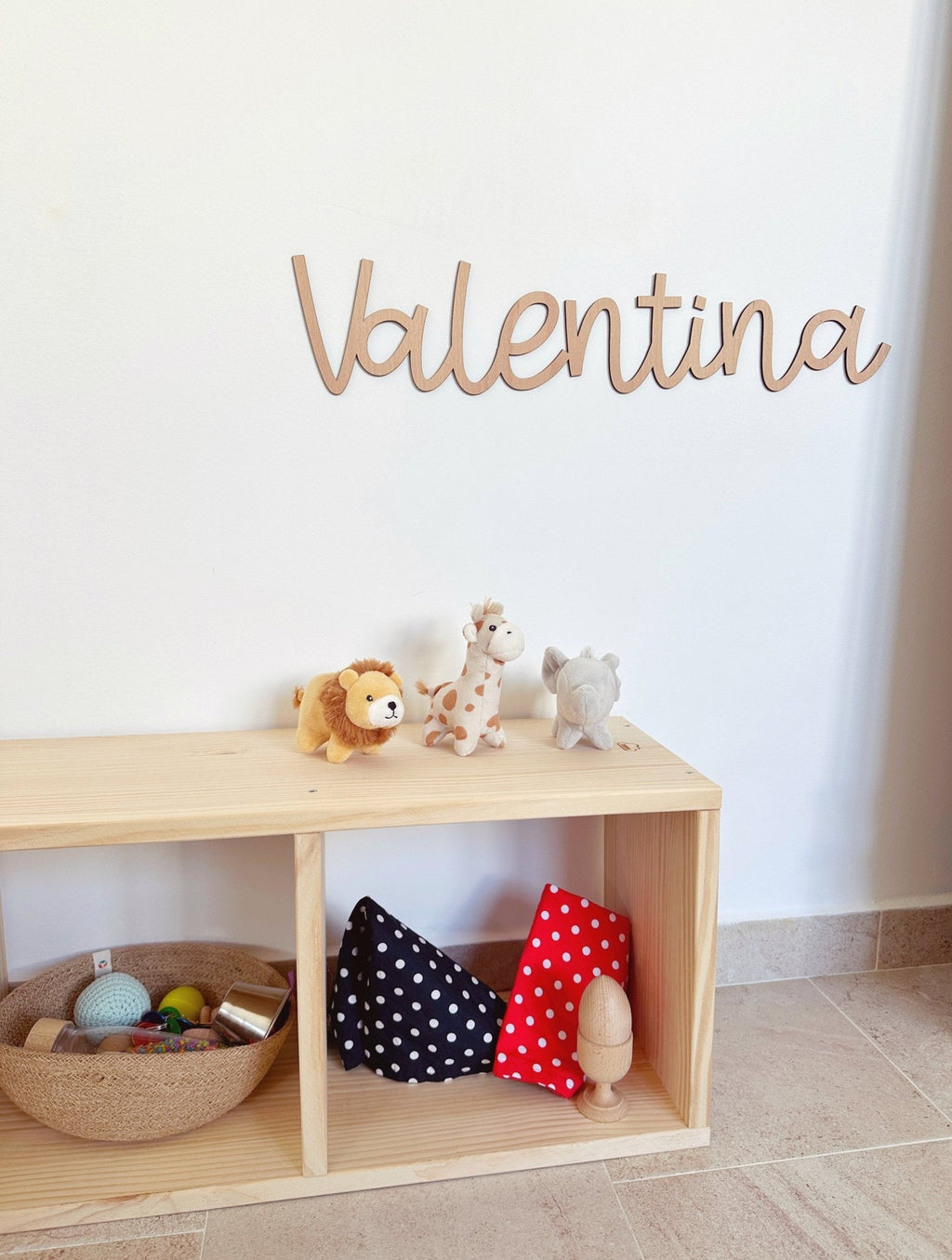Nombre o palabra en madera de haya