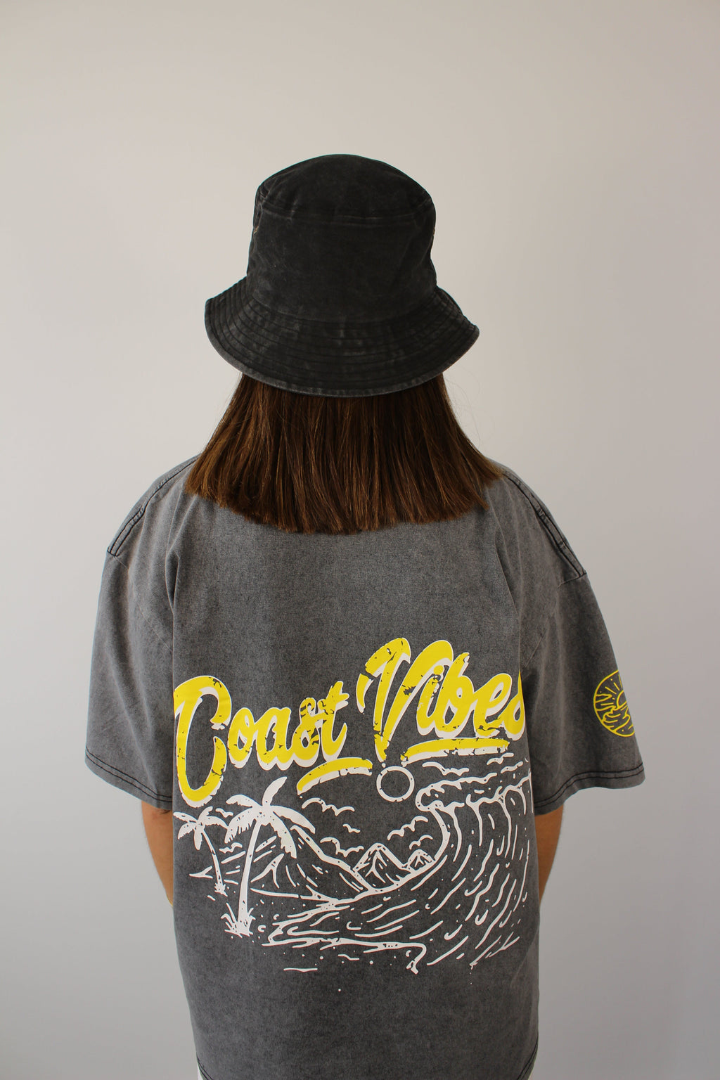 Gray Surf Bucket Hat