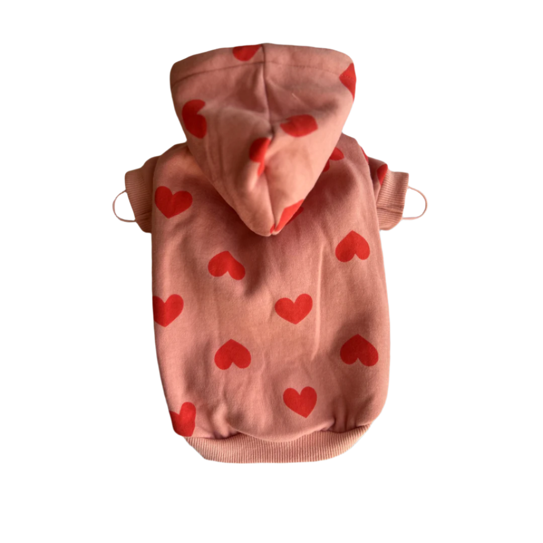 Valentine Puppy Love Hoodie - Pink