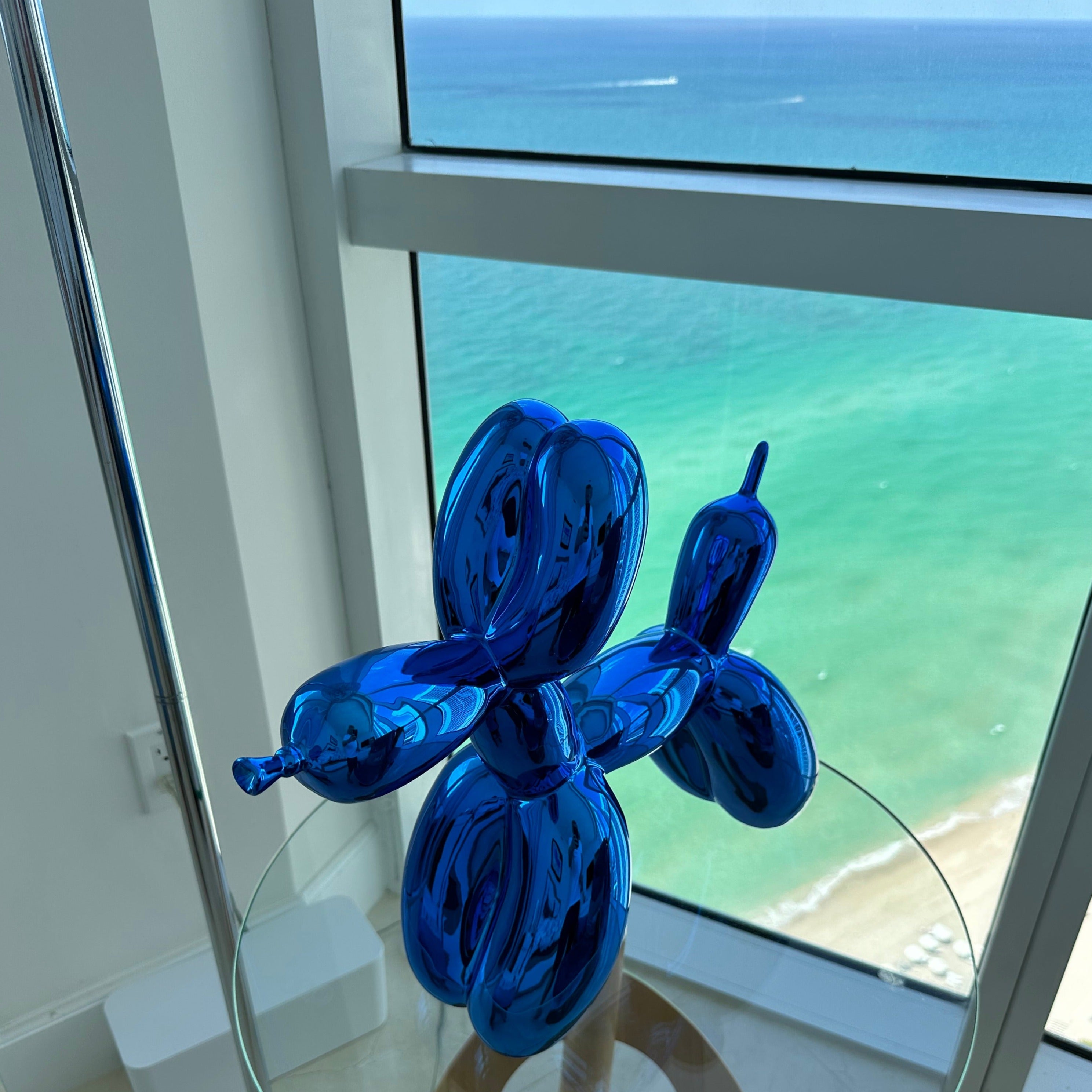 ArtZ® Balloon Dog Sculpture - Blue / 6.5x6.5x2.7 inches (17x17x7cm)