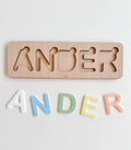 Nombre encajable personalizado de madera