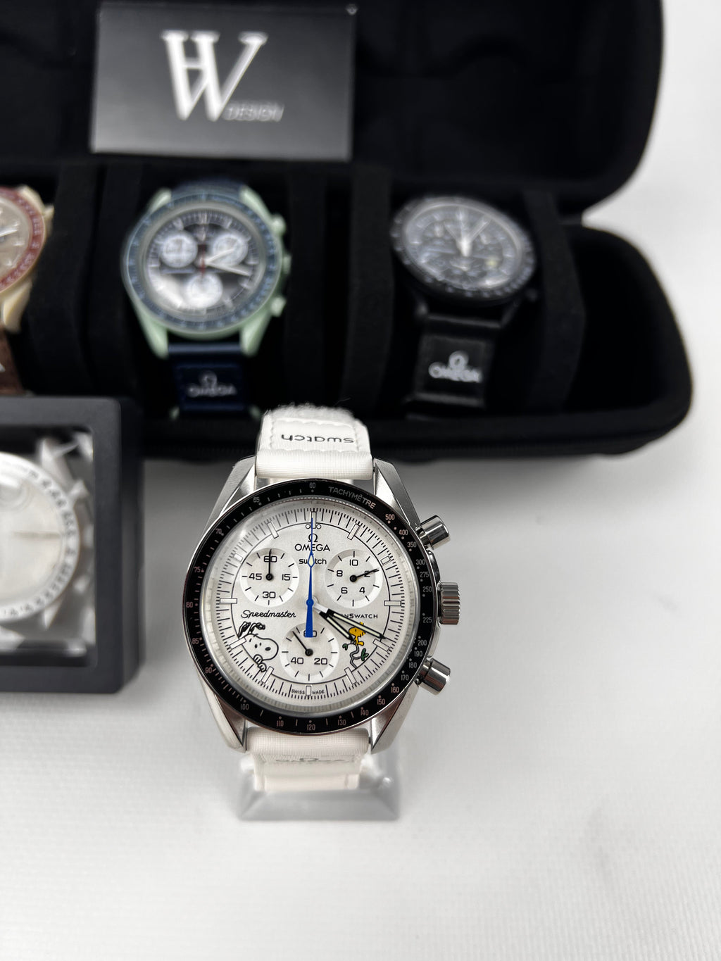 Omega x Swatch Mission to Moon White Snoopy Steel mod by HW Design