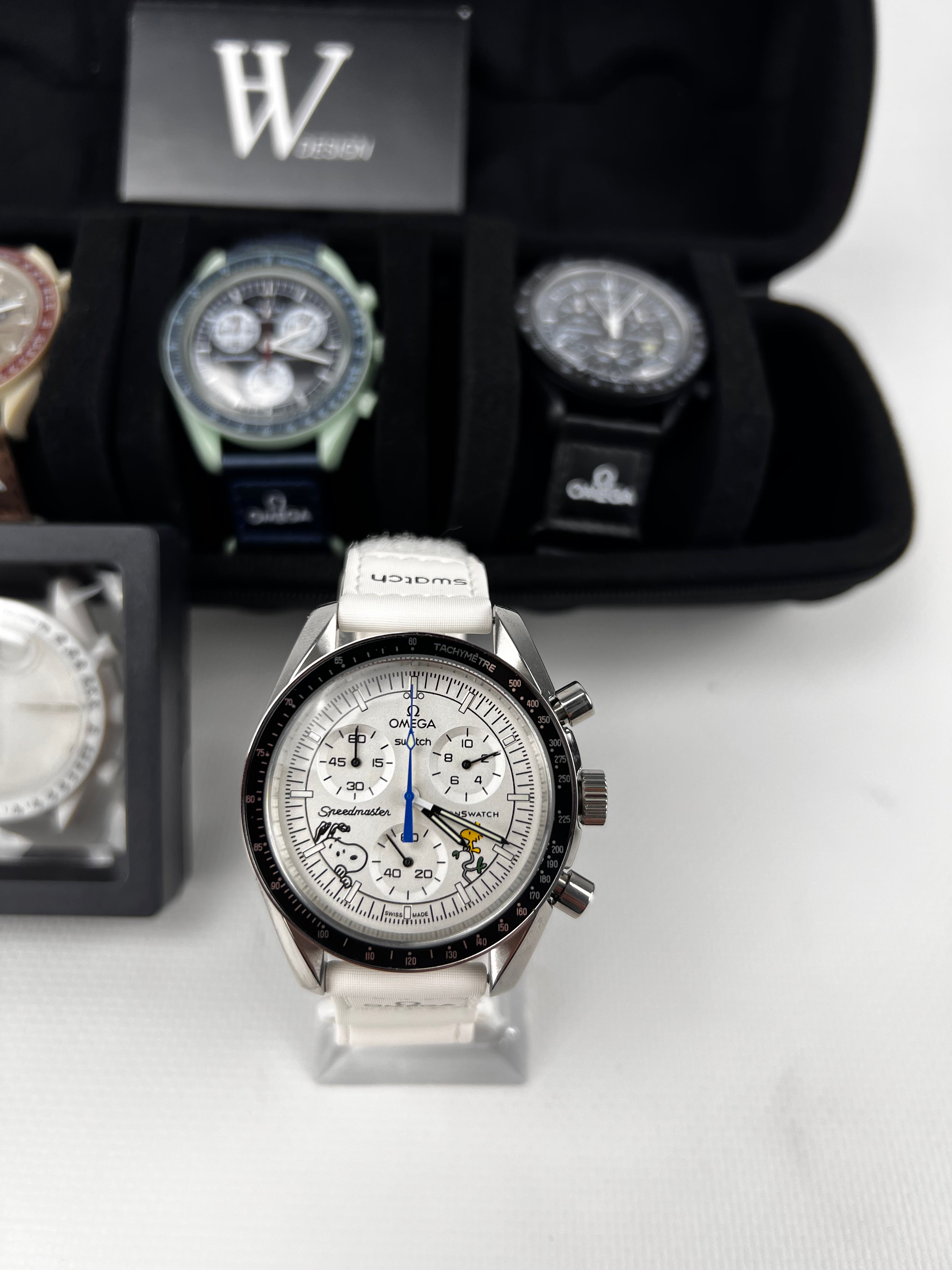 Omega x Swatch Mission to Moon White Snoopy Steel mod by HW Design