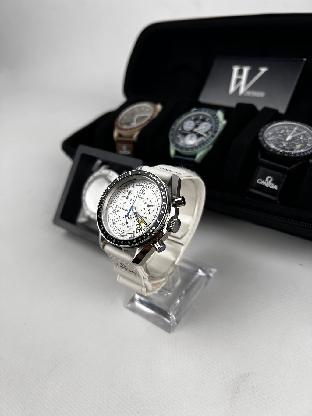 Omega x Swatch Mission to Moon White Snoopy Steel mod by HW Design