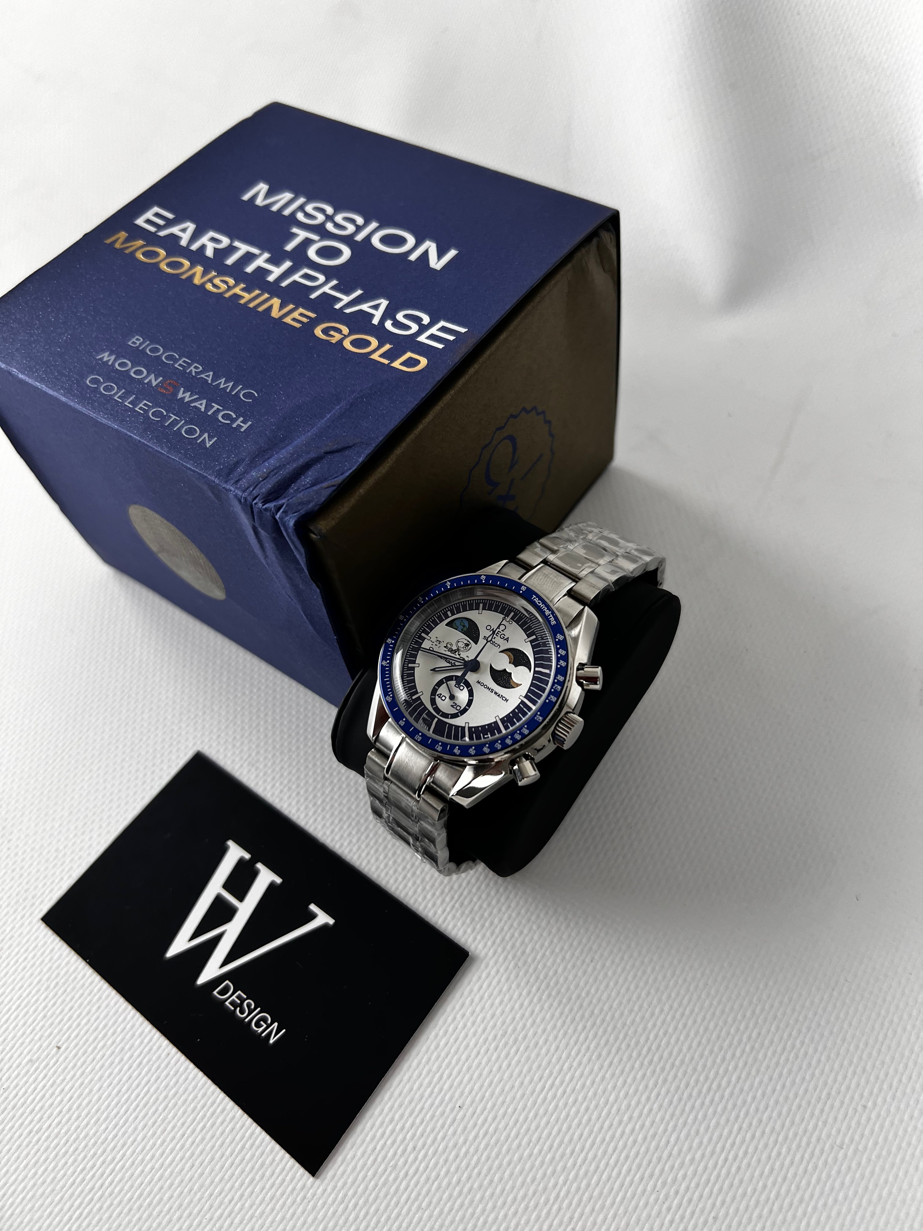 Omega x Swatch Mission to EarthPhase Snoopy Moonshine Gold mod by HW Design