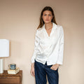 Chemise 100% pure soie de mûrier - Blanc