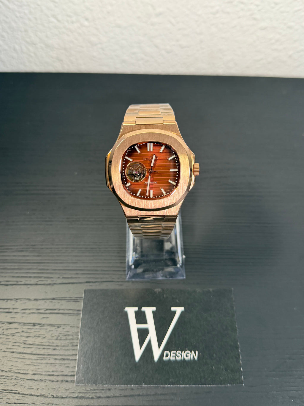 Nautiko Rose Gold Chocolate Open Heart | HW Design