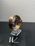 Nautiko Rose Gold Chocolate Open Heart | HW Design