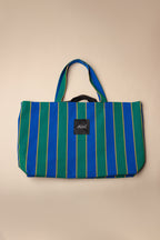 Bolso shopper maxi lona toldo rayas