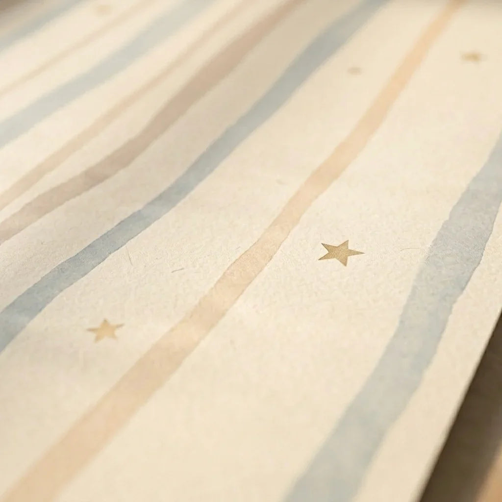 Papel Pintado Infantil Rayas y Estrellas