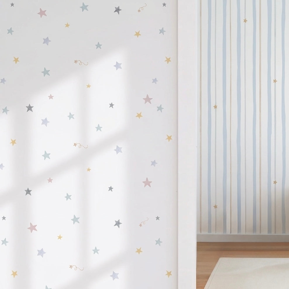 Papel Pintado Infantil Estrellas Baby
