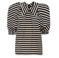 Designer Blouse With Black White Stripes