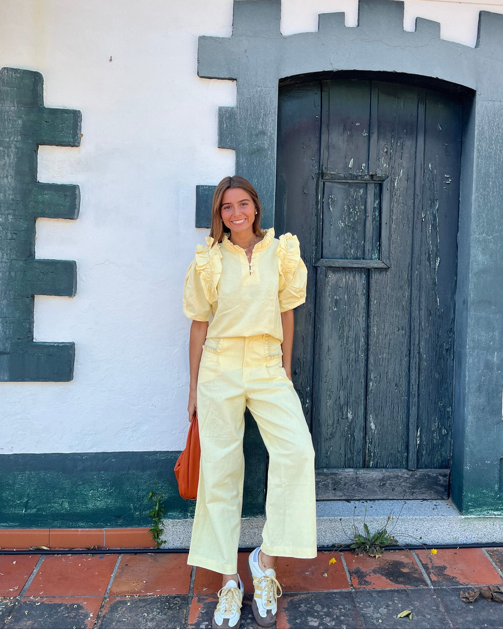 Blusa Lino Amarillo Cybele