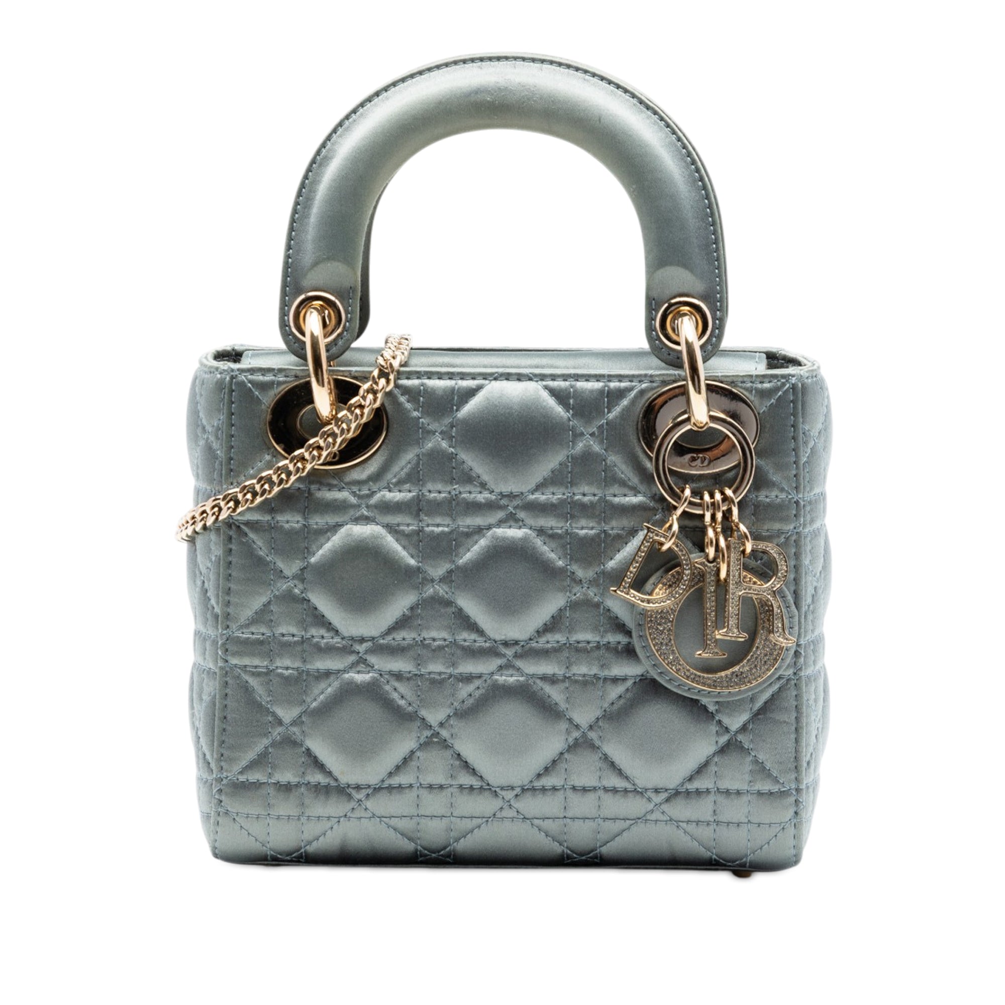 Mini Satin Cannage Swarovski Crystal Lady Dior