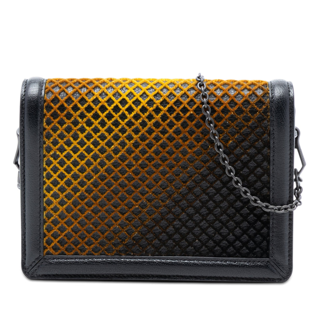 Mini Leather and Ombre Velvet Montebello Crisscross Crossbody